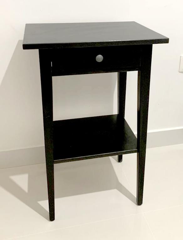 Hemnes bedside cheap table black