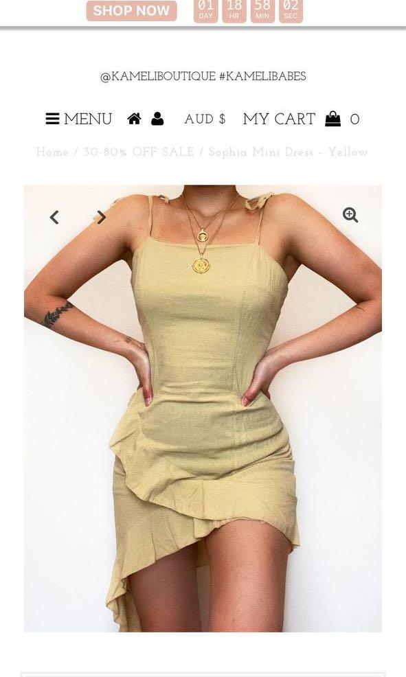 Kameli boutique Sophia mini dress