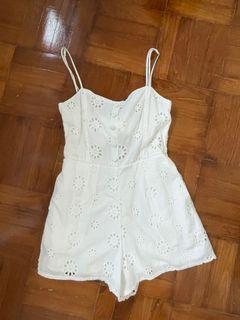 kissablebella white eyelet playsuit