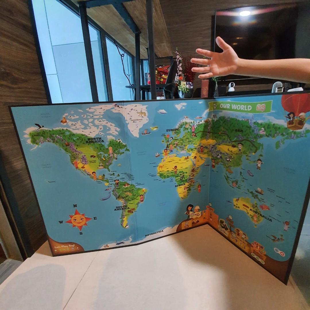 Leapfrog Tag Interactive World Map, Hobbies & Toys, Toys & Games on