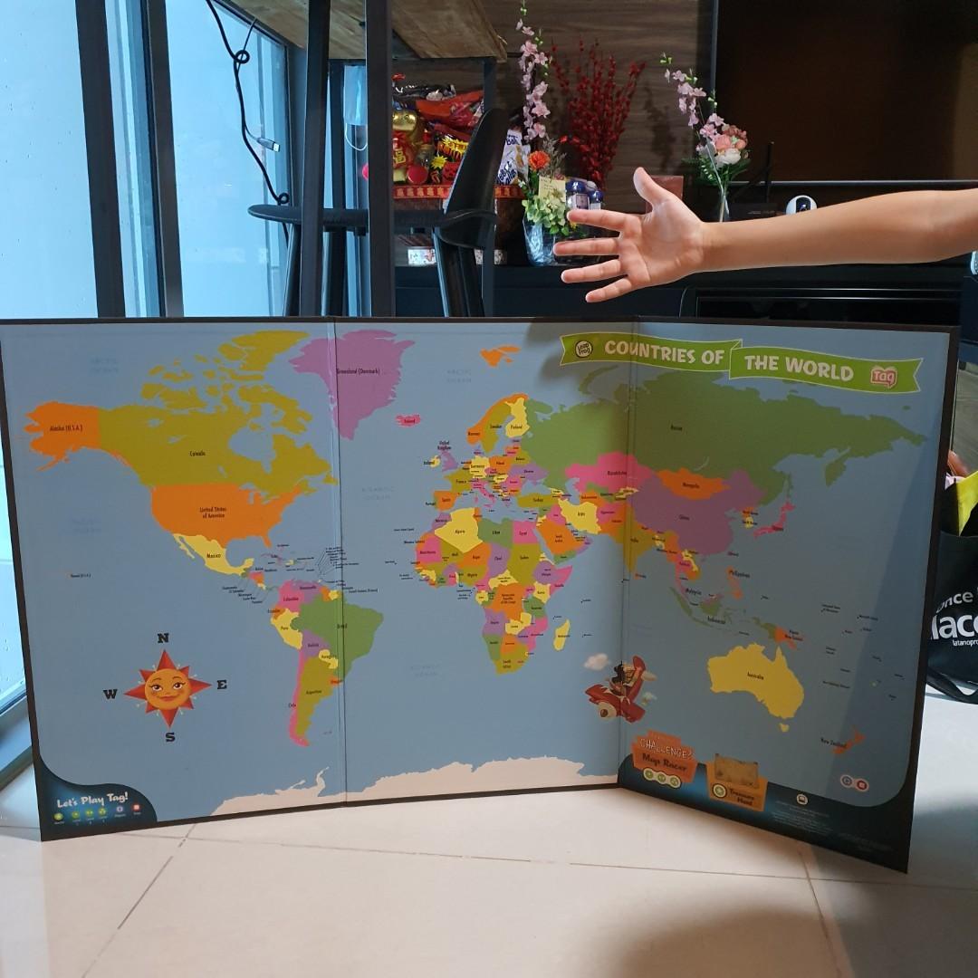 Leapfrog Tag Interactive World Map, Hobbies & Toys, Toys & Games on