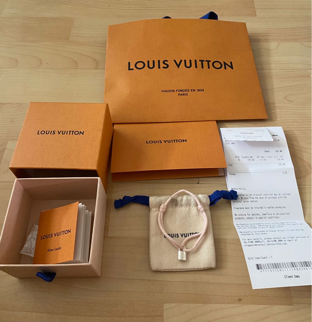 Louis Vuitton for Unicef Lockit Sterling Silver Blue Cord Adjustable  Bracelet