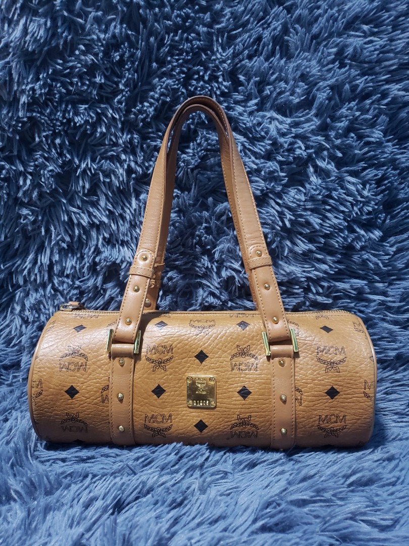 Authentic MCM papillon barrel handbag, Luxury, Bags & Wallets on Carousell