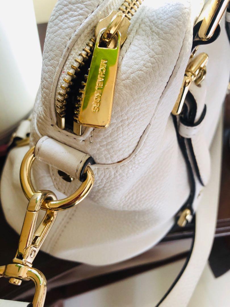 Michael kors bedford satchel white hotsell
