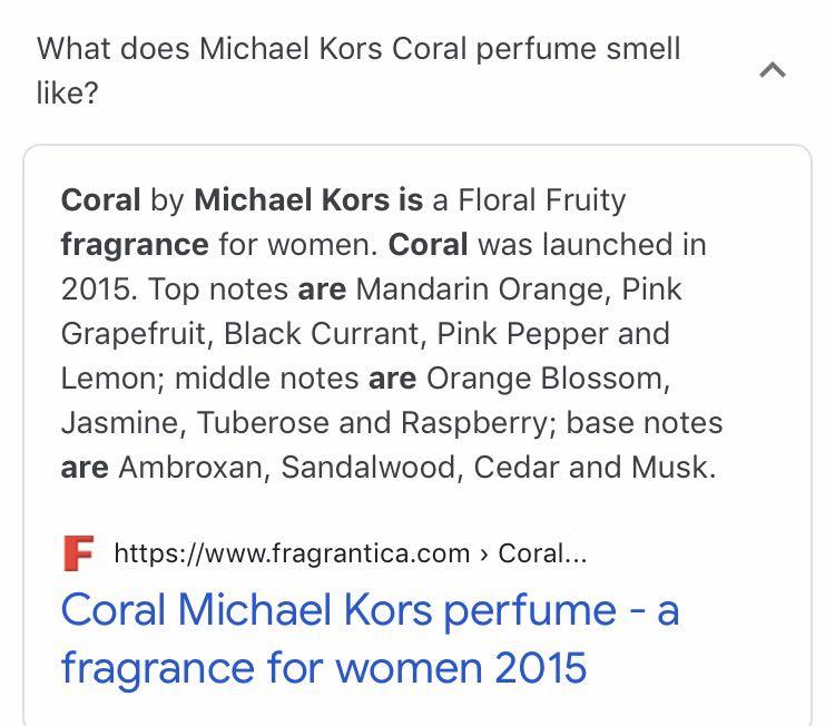 Michael Kors Coral Perfume, Beauty & Personal Care, Fragrance & Deodorants  on Carousell