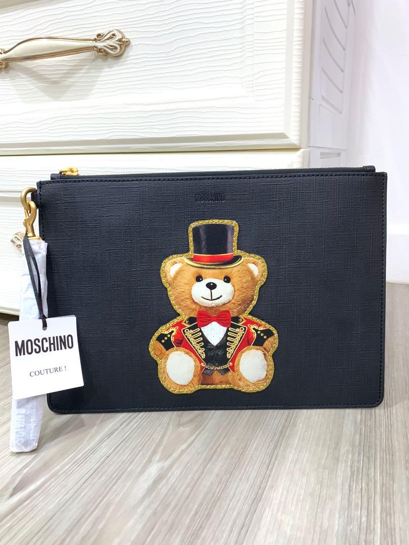 Moschino teddy clutch bag cheap