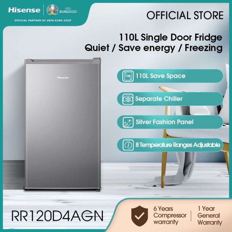 Murah Hisense Single Door Refrigerator Fridge 110l Rr120d4agn Kitchen Appliances On Carousell