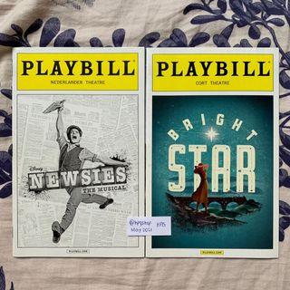 Newsies the Musical and Bright Star Playbill