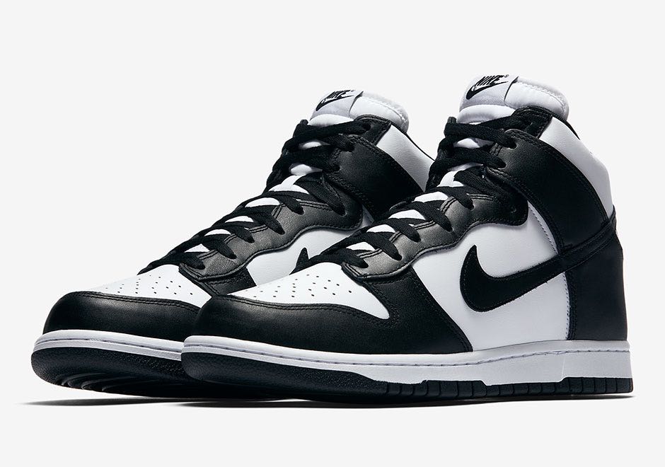 White and black dunk high clearance