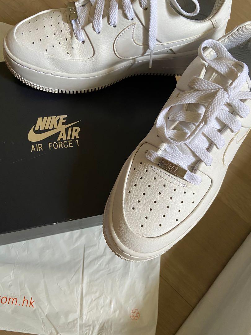 NIKE Women's AIR FORCE 1 SAGE LOW (WAF1 Sage Low) triple white, Women's  Fashion, Footwear, Sneakers on Carousell