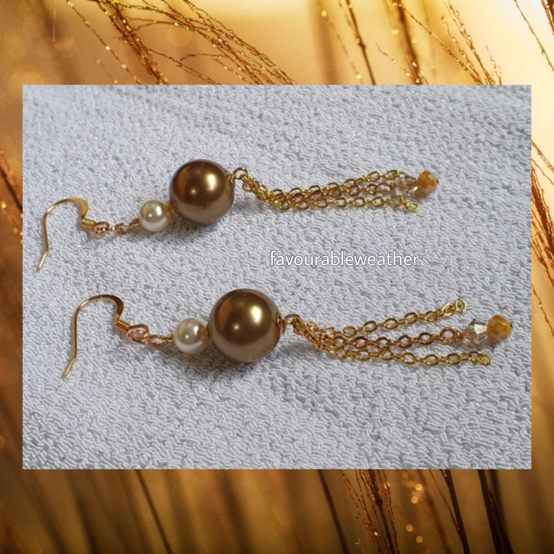 Gold duster earrings outlet
