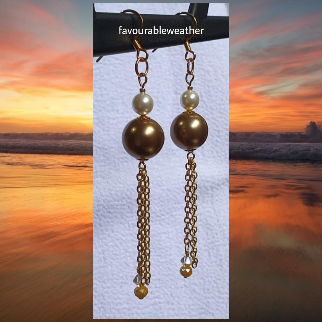 Gold new arrivals duster earrings
