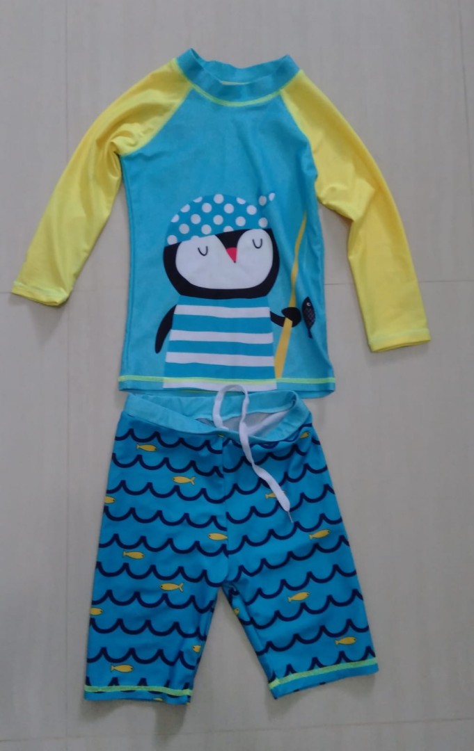 Penguin Swimsuit, Babies & Kids, Babies & Kids Fashion on Carousell