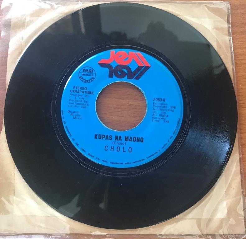 Plaka Cholo Kupas Na Maong 45 rpm opm LP vinyl record RARE, Hobbies ...