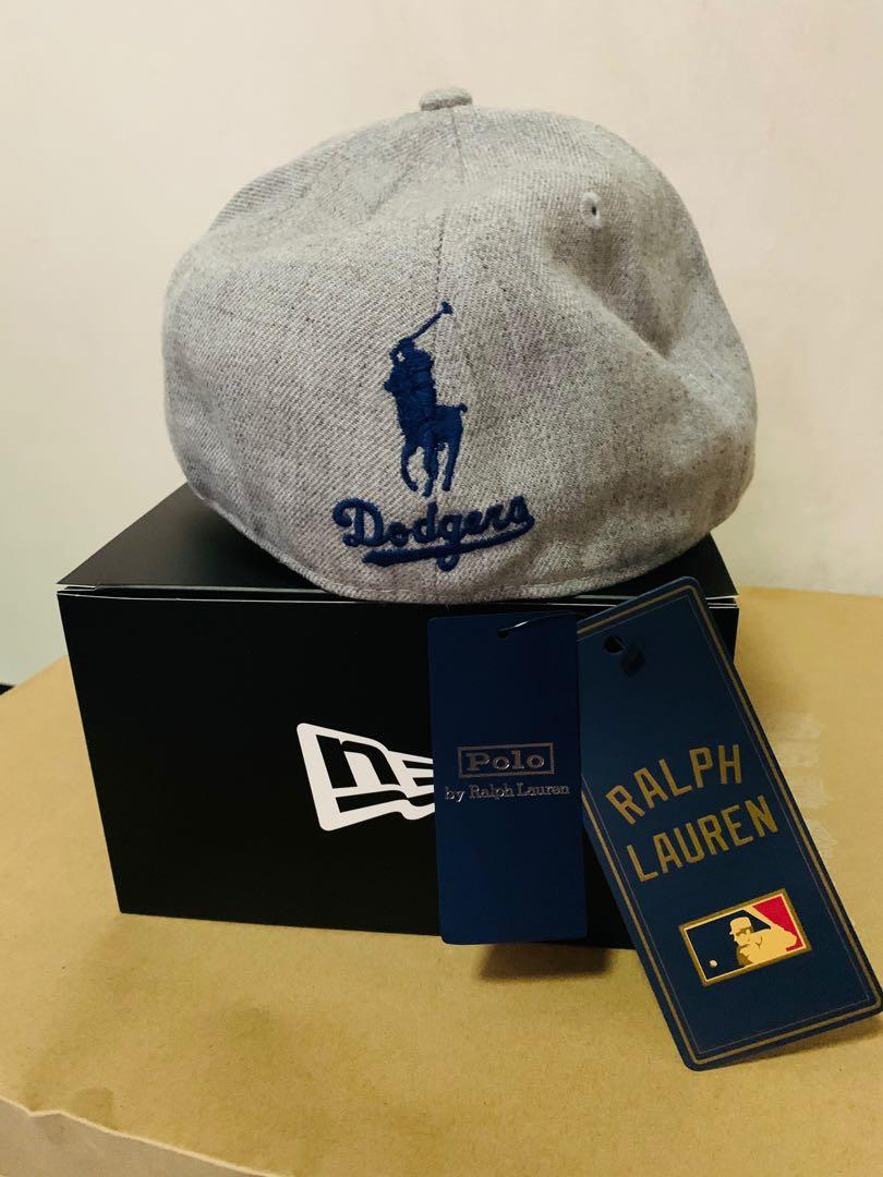 Official New Era LA Dodgers MLB x Ralph Lauren Polo Grey 49FORTY Fitted Cap  B919_263 B919_263