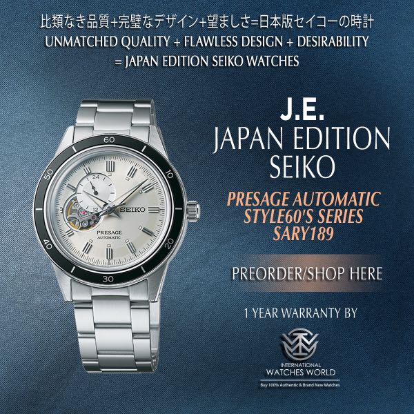 SEIKO JAPAN EDITION PRESAGE AUTOMATIC STYLE 60s OPEN HEART BEIGE COLOR DIAL  BLACK BEZEL SARY189 MADE IN JAPAN, Men's Fashion, Watches & Accessories,  Watches on Carousell