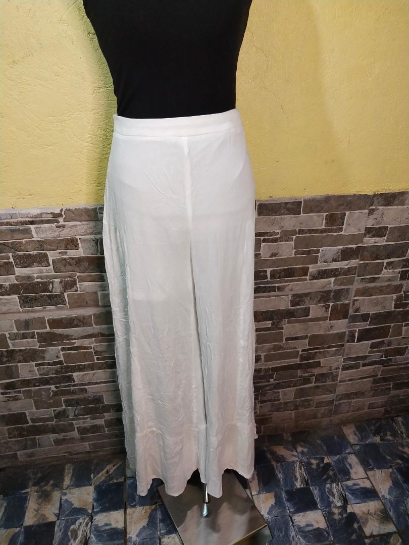 white boho pants