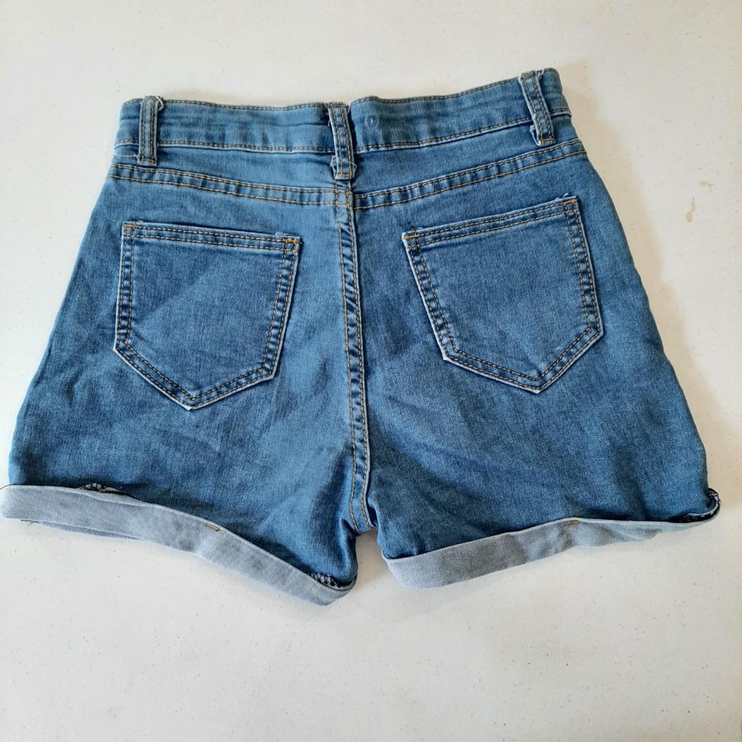 Size 24 denim shorts clearance