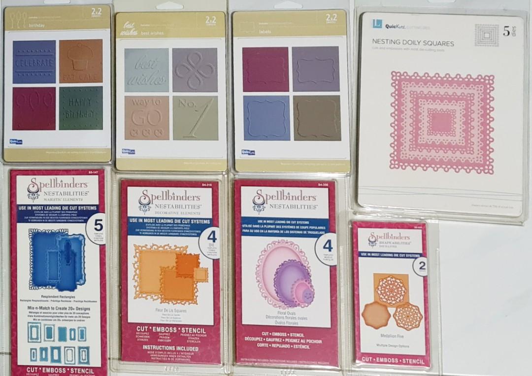 Spellbinders / Quickutz Cutting Dies and Embossing Folders ...