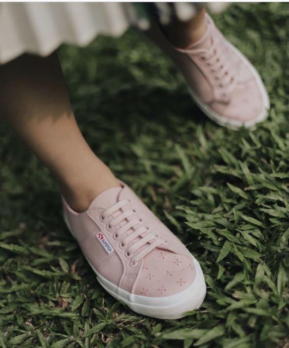 Superga x Love Bonito Laser Cut Sneakers in Pink Women s Fashion Footwear Sneakers on Carousell