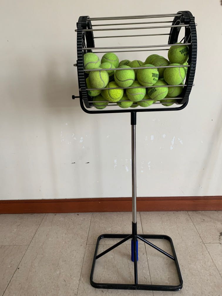 Tennis ball picker hopper basket pick up 80 balls, Sports Equipment