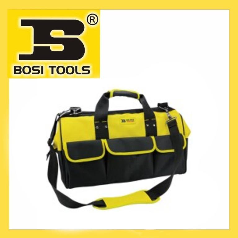 Tool bag (Category: Construction Tools & Equipment) located in Manila. Submitted by tina.sales (Listing ID 1088957183, Image 1). Description: Tool bag Brand;Bosi Model;15" Price;1,137 BOSI TOOLS Product For other product inquiries pls contact us. Globe: 0 9 4 5 6 5 3 6 1 6 2 Smart: 0 9 6 8 3 8 0 2 3 2 0 Landline: 8 5 5 7 6 6 1.