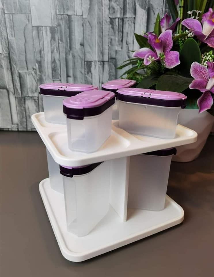 #ILuvPoslaju Tupperware Modular Spice Set 8 units with Modular Carousel ...