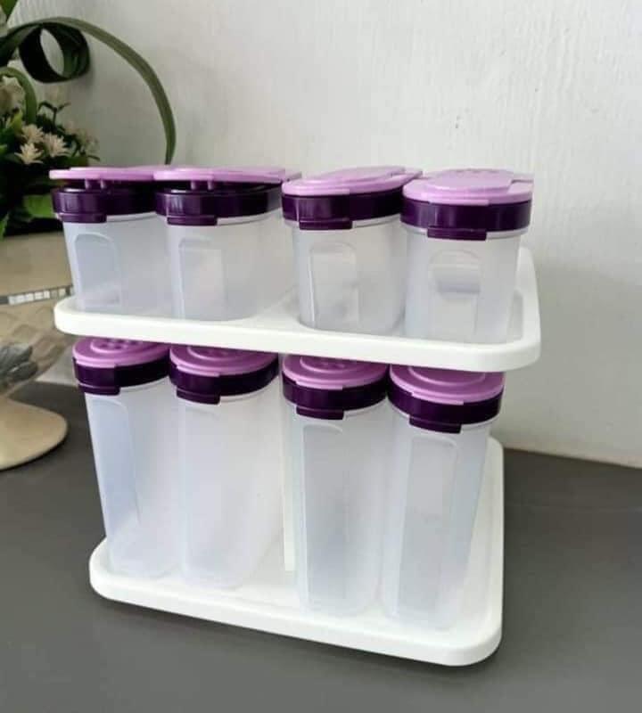 #ILuvPoslaju Tupperware Modular Spice Set 8 units with Modular Carousel ...