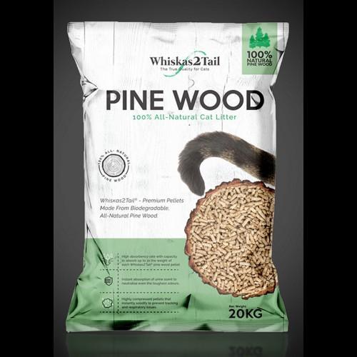 Whiskers2Tail Pine Wood Cat Litter 20kg, Pet Supplies, Homes & Other