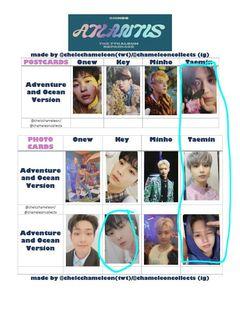 (WTB/WTT) SHINee atlantis merch! Shinee atlantis onew, taemin, key, minho! Shinee pcs, photocards, merch!