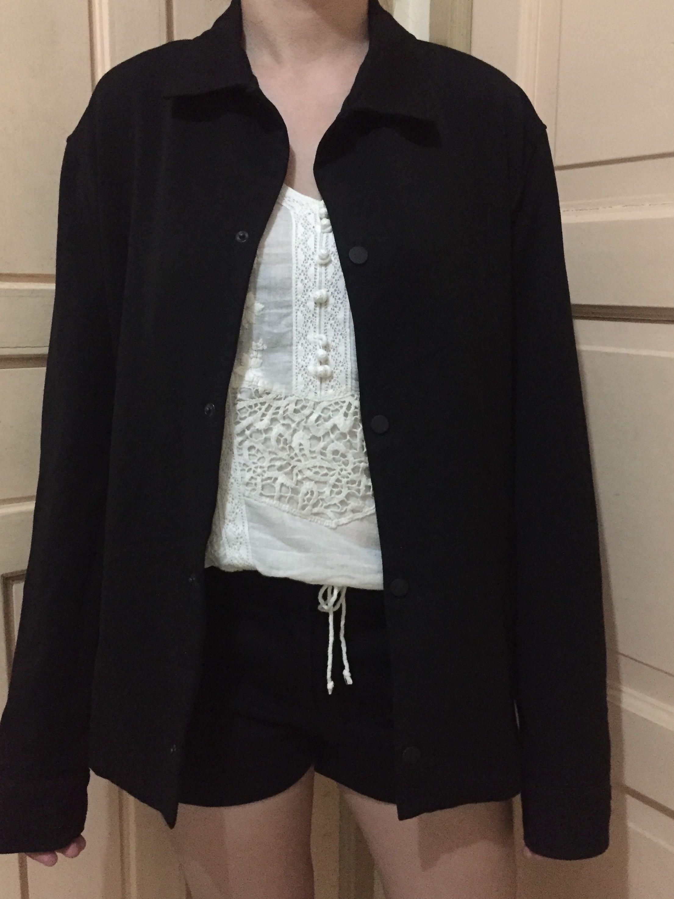 zara black jacket