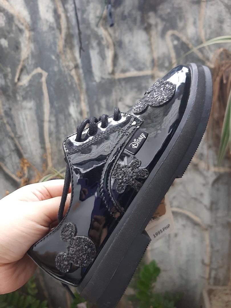 Zara Mickey Mouse Black Patent Shoes