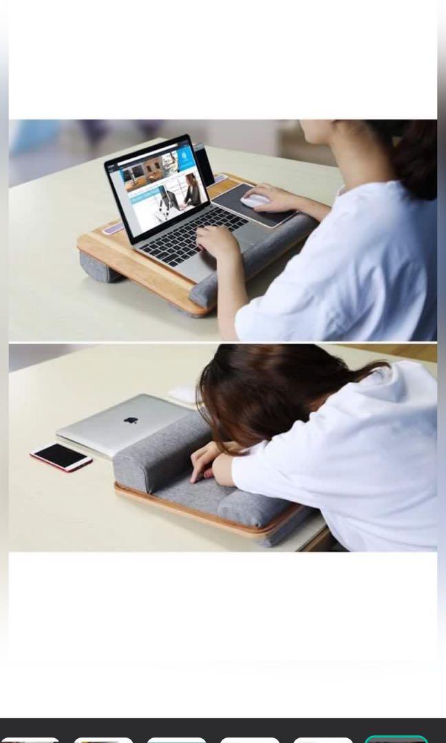 HUANUO Lap Desk - Fits Up to 17 Inches Laptop Desk, Built in Mouse Pad & Wrist Pad