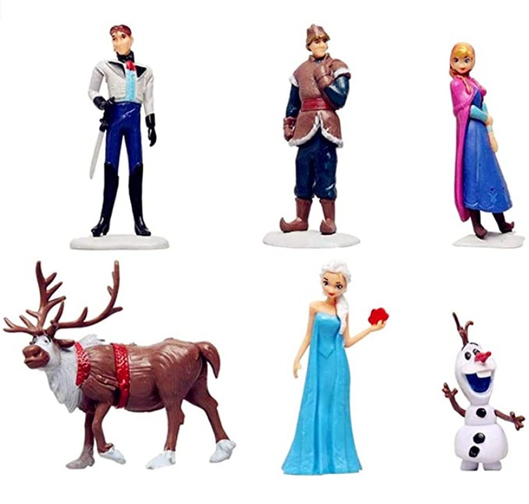 2D / 3D Set of 6 Disney Frozen Themed Figurines Cake Topper, Furniture