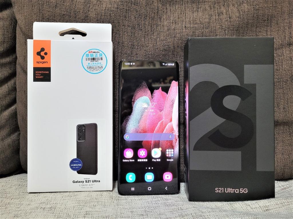99% New Samsung Galaxy S21 Ultra 黑色12GB+256GB SM-G9980, 手提電話 
