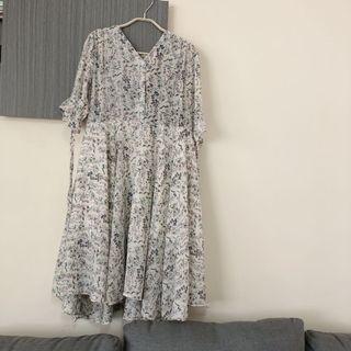 夏日清新碎花小洋裝