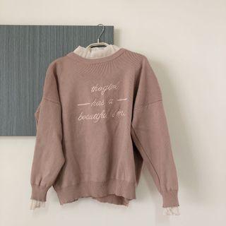 藕色甜點系可愛冬天上衣