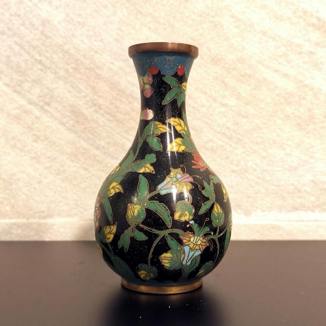 民國年代~ 景泰藍小花瓶, 興趣及遊戲, 收藏品及紀念品, 古董收藏