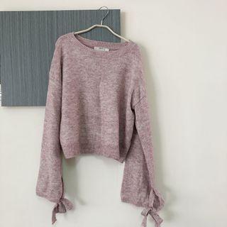 日本帶回 forever 21 袖口綁帶毛衣