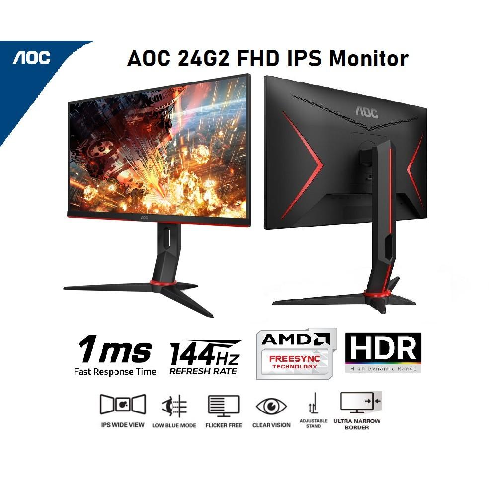 Aoc 24g2 1080p 144hz 1ms Led Ips Monitor Computers Tech Parts Accessories On Carousell