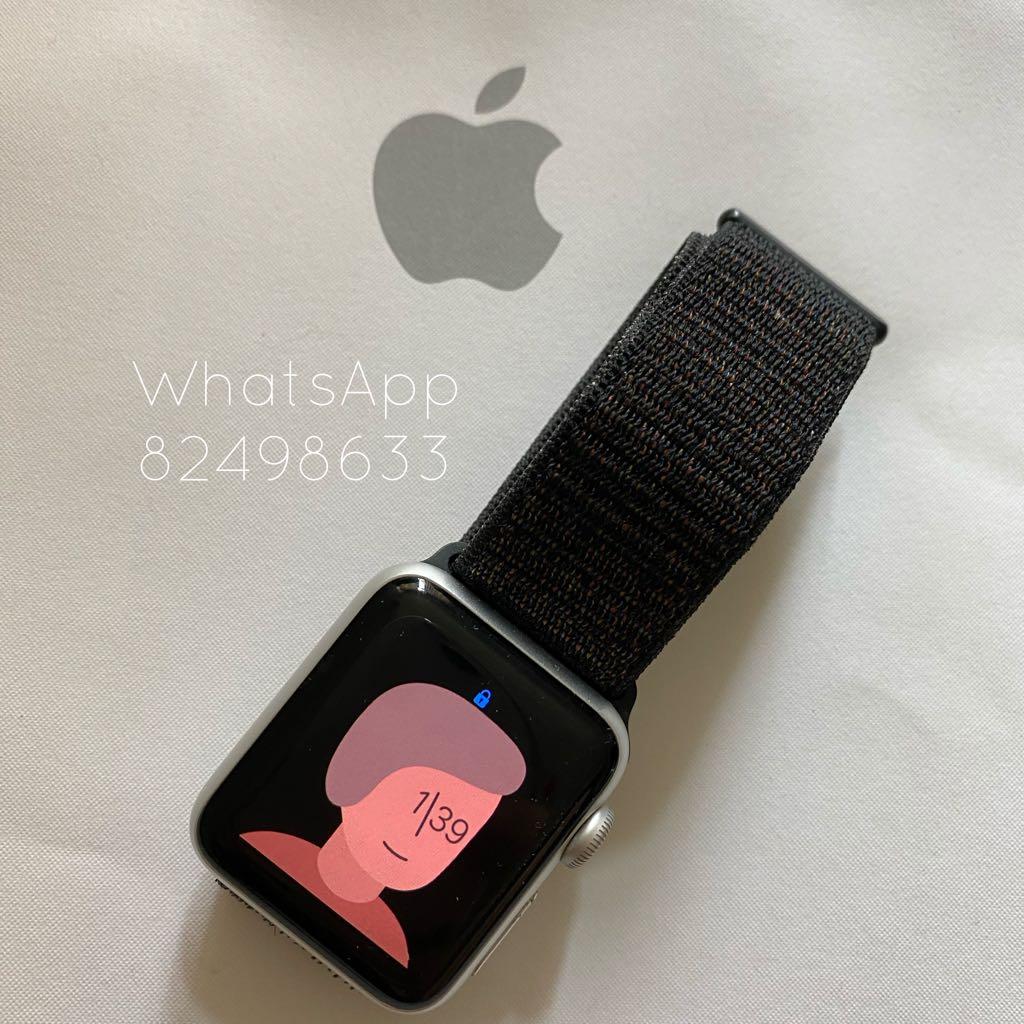 Apple Watch series 3 38mm Aluminium case with original sport loop and  charger, Mobile Phones \u0026 Gadgets, Wearables \u0026 Smart Watches on Carousell