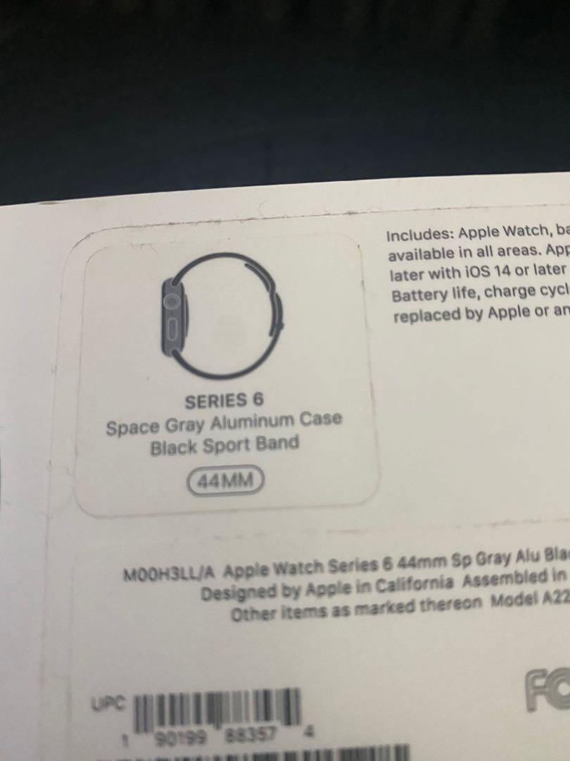 apple watch serie 6 44mm space gray