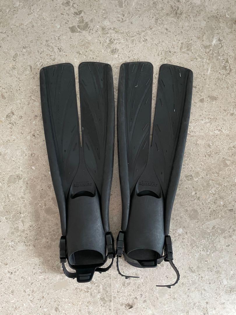 Atomic Split Fins (Black), Sports Equipment, Sports & Games, Water