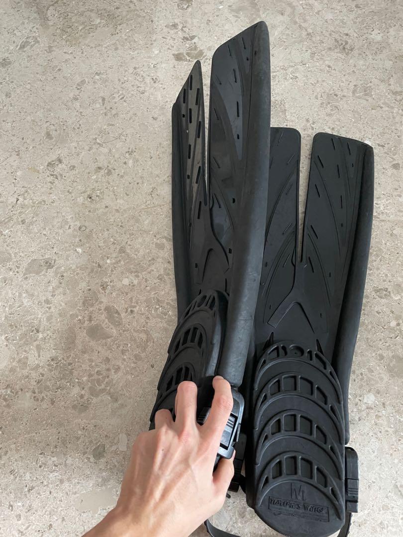 Atomic Split Fins (Black), Sports Equipment, Sports & Games, Water