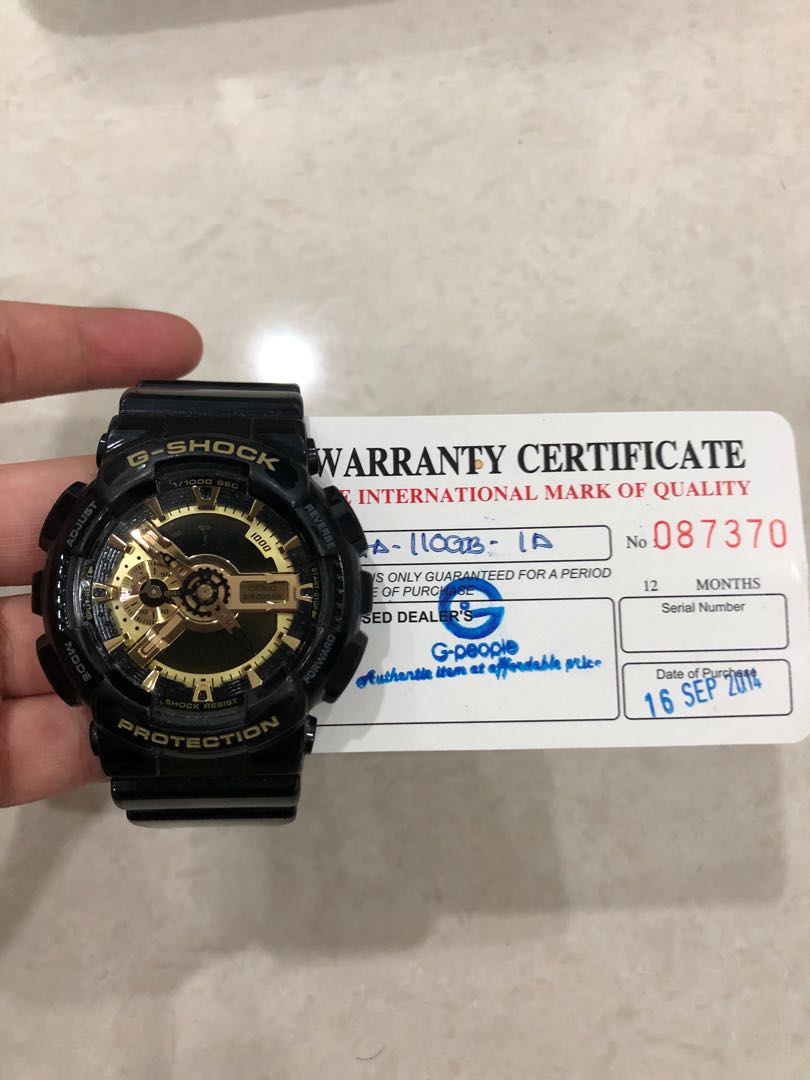 Authentic G SHOCK GA 110GB no battery and broken clip with w arranty as proof