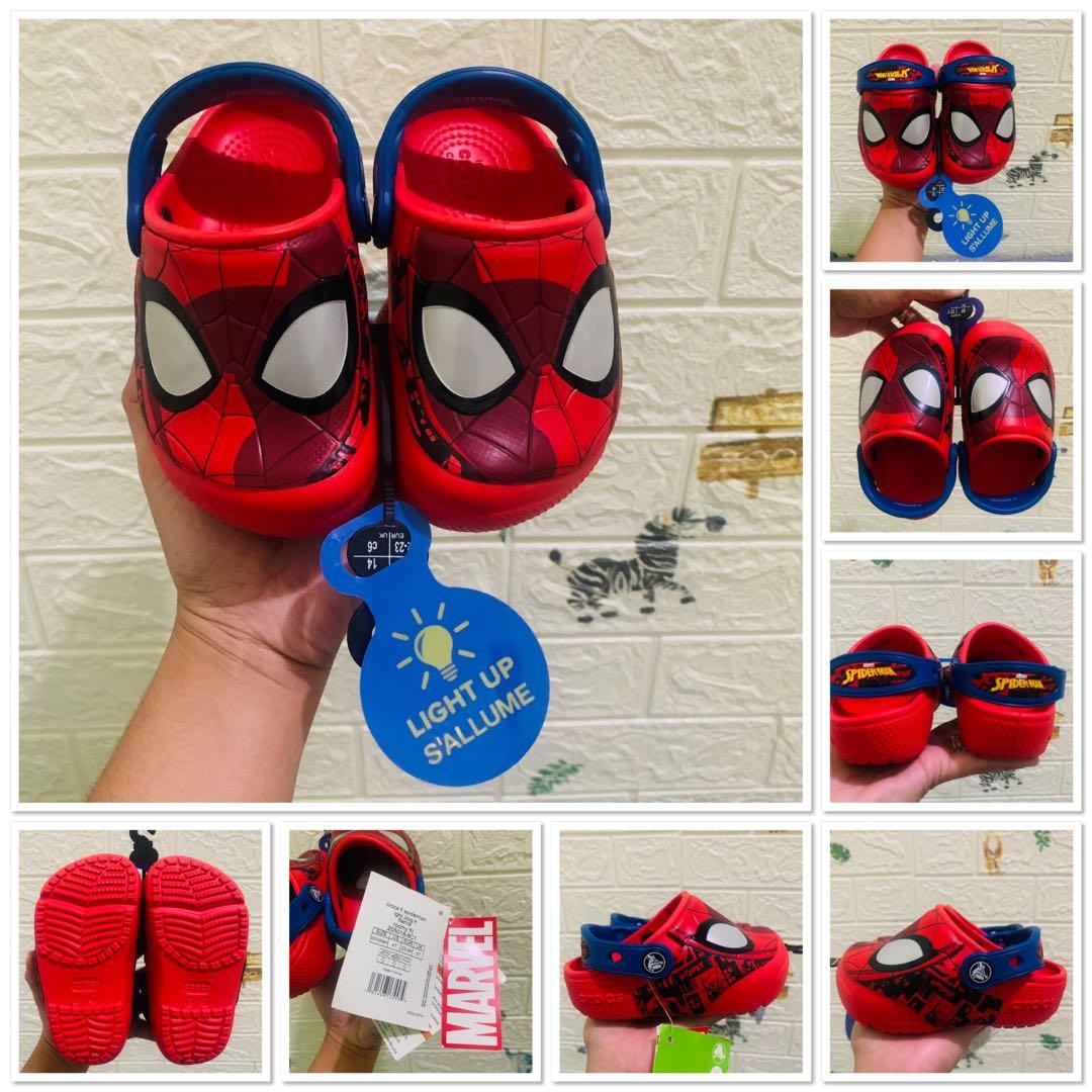 Light up hotsell spiderman crocs