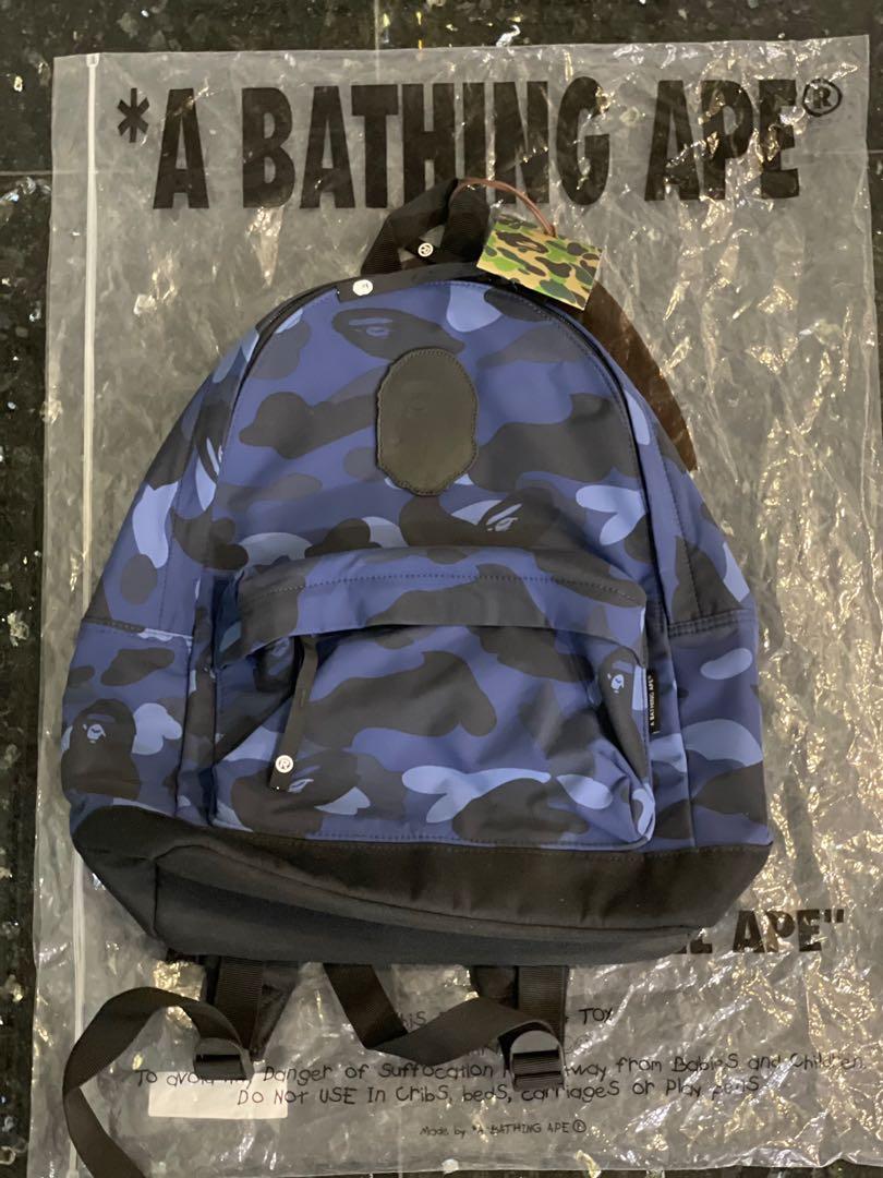 Blue sales bape backpack