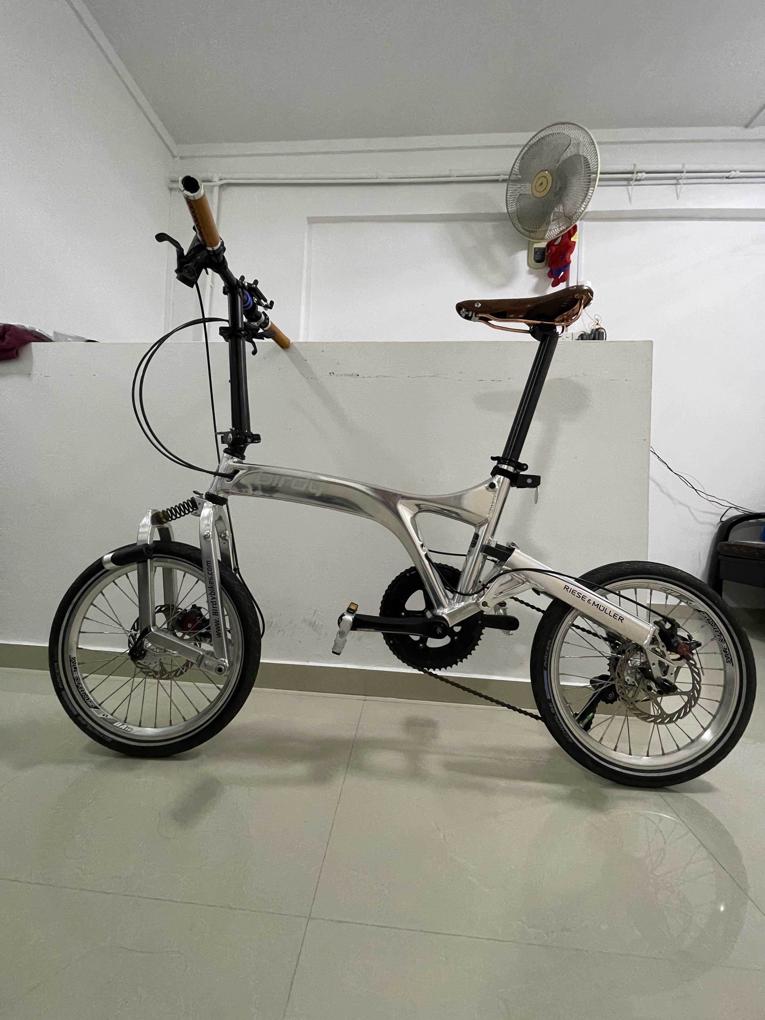 Silver folding bike deals