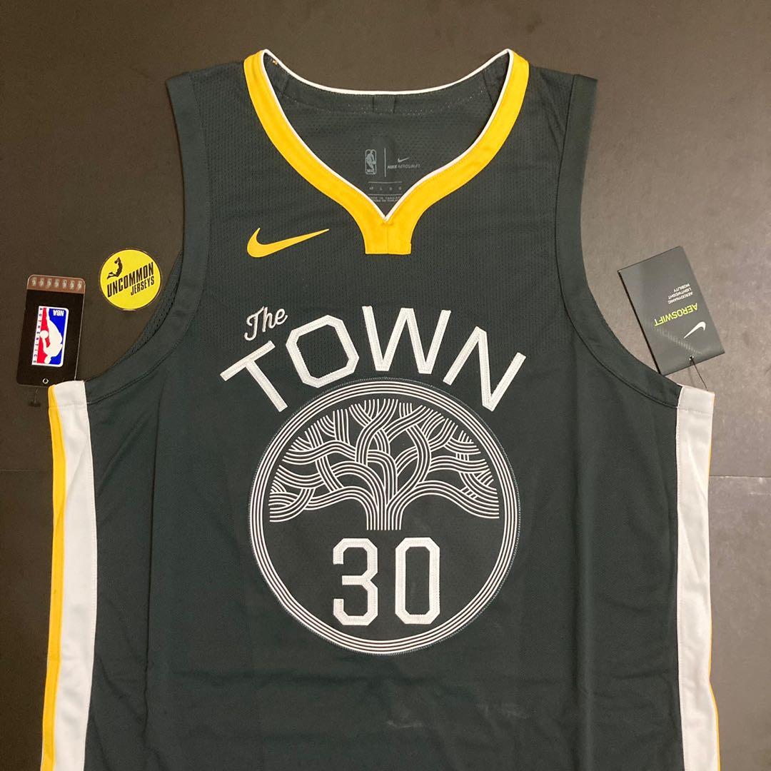 Nike Stephen Curry Golden State Warriors Gold City Edition Authentic Aeroswift Jersey