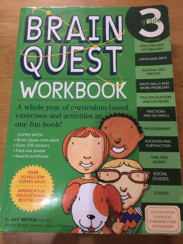 Brain Quest Grade 3 Workbook | Educational Activities Homeschool Learning Aid (Category: Children's Books) located in Manila. Submitted by bessmarvin (Listing ID 1089208204, Image 1). Description: 📚 Brain Quest Grade 3 Activity Book 📚 A fun and engaging educational workbook designed to help Grade 3 learners strengthen essential skills while enjoying interactive activities. Perfect for parents looking for meaningful screen-free learning, homesch